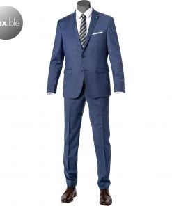 Pierre Cardin Anzug 52261+72240/810/88391/3250 Regular Fit, Schurwoll-Stretch, Blau