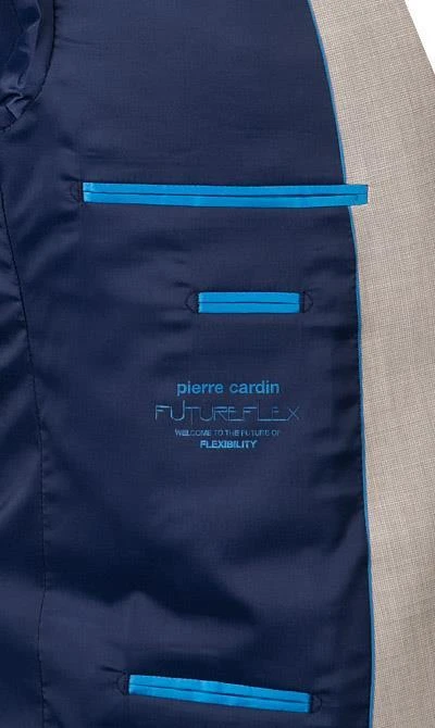 Pierre Cardin Anzug 52261+72240/850/55821/7830 Regular Fit, Schurwoll-Stretch Futureflex, Beige meliert, Beige 9 Pierre Cardin Anzug 52261+72240/850/55821/7830 Regular Fit, Schurwoll-Stretch Futureflex, Beige meliert, Beige – Bild 7
