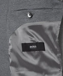 BOSS Anzug Norwin-Banks 50450433+442/041 Slim Fit, Jersey halbgefüttert, Silber meliert, Silber -Anzüge & Westen Verkäufe 366159 norm5