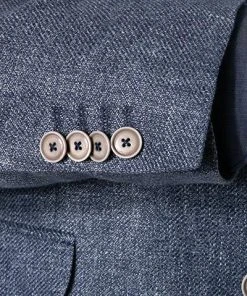 CG Anzug Paul SV/Paco 11-071N0/225222+230053/62 Slim Fit, Leinen, Jeansblau meliert, Blau -Anzüge & Westen Verkäufe 366485 norm4