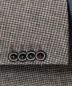 ROY ROBSON 000041471021700+001041471232500/A250 Anzug, Slim Fit, Schurwolle-Leinen, Braun kariert, Beige-khaki -Anzüge & Westen Verkäufe 367342 norm4