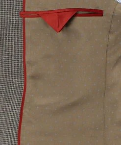 ROY ROBSON 000041471021700+001041471232500/A250 Anzug, Slim Fit, Schurwolle-Leinen, Braun kariert, Beige-khaki -Anzüge & Westen Verkäufe 367342 norm5