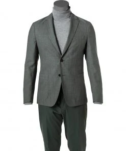 BOSS Sakko Nolway 50453758/447 Sakko Nolvay, Slim Fit, Schurwolle ungefüttert, Grau-türkis, Türkis-grau