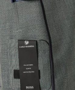 BOSS Sakko Nolway 50453758/447 Sakko Nolvay, Slim Fit, Schurwolle ungefüttert, Grau-türkis, Türkis-grau -Anzüge & Westen Verkäufe 369694 norm5