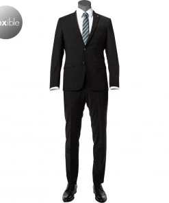 ROY ROBSON Anzug S00050461080900+1083200/A001 Extra Slim Fit, Schurwoll-Stretch, Schwarz