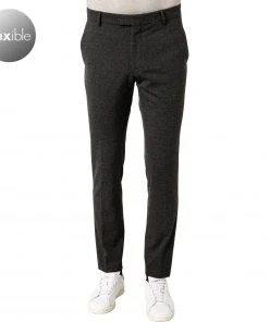 JOOP! Hose Gun 30028778/030 Extra Slim Fit, Jersey, Dunkelgrau meliert, Dunkelgrau
