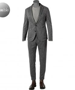 CINQUE Anzug Ciuno 2268+2186-7197/68 Jersey, Grau-schwarz kariert, Grau-schwarz