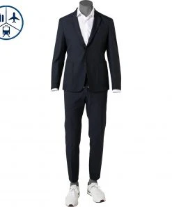 BOSS Anzug Hanry-Genius 50460650+671/402 Reise-Anzug Hanry-Genius, Slim Fit, MIkrofaser-Stretch, Dunkelblau