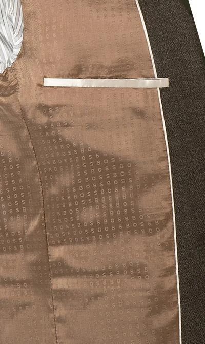 BOSS Anzug Huge-Genius 50460491+474/308 Slim Fit, Schurwolle, Braun meliert, Braun 9 BOSS Anzug Huge-Genius 50460491+474/308 Slim Fit, Schurwolle, Braun meliert, Braun – Bild 7