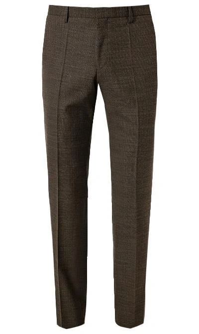 BOSS Anzug Huge-Genius 50460491+474/308 Slim Fit, Schurwolle, Braun meliert, Braun 10 BOSS Anzug Huge-Genius 50460491+474/308 Slim Fit, Schurwolle, Braun meliert, Braun – Bild 8