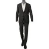 BOSS Anzug Huge-Genius 50460491+474/001 Slim Fit, Schurwolle, Schwarz meliert, Schwarz
