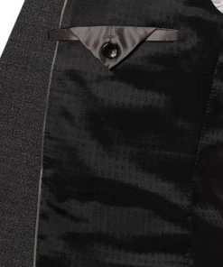 BOSS Anzug Huge-Genius 50460491+474/001 Slim Fit, Schurwolle, Schwarz meliert, Schwarz -Anzüge & Westen Verkäufe 373921 norm5