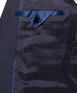 BOSS Anzug Huge-Genius 50460491+474/404 Slim Fit, Schurwolle, Dunkelblau meliert, Dunkelblau -Anzüge & Westen Verkäufe 373922 norm5