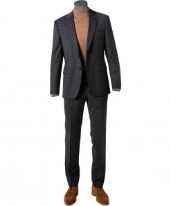 BOSS Anzug Jasper-Leon 50442567+574/410 Regular Fit, Navy kariert, Navy