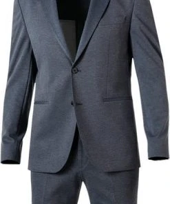 BOSS Anzug Jasper-Leon 50460589+62612/407 Regular Fit, Jersey halbgefüttert, Mittelblau meliert, Blau -Anzüge & Westen Verkäufe 373943 norm2