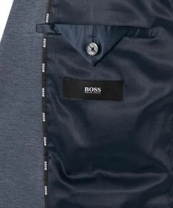 BOSS Anzug Jasper-Leon 50460589+62612/407 Regular Fit, Jersey halbgefüttert, Mittelblau meliert, Blau -Anzüge & Westen Verkäufe 373943 norm5