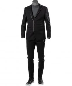 KARL LAGERFELD Anzug 155502+255055/10/512083 Schurwoll-Stretch, Schwarz