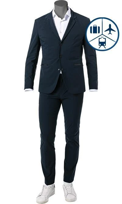 HUGO Anzug Hug-Tec 50457172/402 Reise-Anzug Hug-Tec, Slim Fit, Mikrofaser waschbar, Dunkelblau 4 HUGO Anzug Hug-Tec 50457172/402 Reise-Anzug Hug-Tec, Slim Fit, Mikrofaser waschbar, Dunkelblau – Bild 2