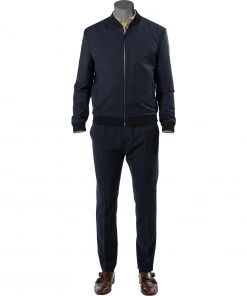 HUGO Anzug Ukashi/Howard 50458371+295/405 Anzug Ukashi-Howard, Extra Slim Fit, Schurwoll-Stretch, Dunkelblau gestreift, Dunkelblau