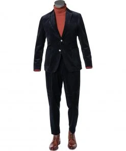 BOSS Anzug Hanry-Perin 50460031+58977/404 Slim Fit, Cord, Dunkelblau