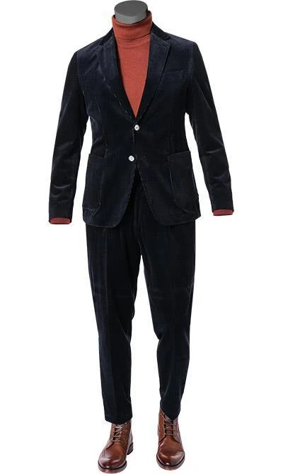 BOSS Anzug Hanry-Perin 50460031+58977/404 Slim Fit, Cord, Dunkelblau 4 BOSS Anzug Hanry-Perin 50460031+58977/404 Slim Fit, Cord, Dunkelblau – Bild 2