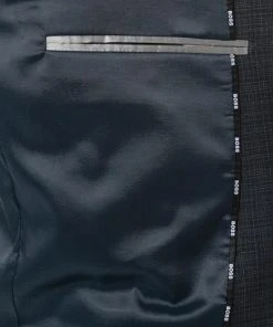 BOSS Anzug Jasper-Leon 50460521+522/402 Regular Fit, Schurwoll-Stretch, Dunkelblau -Anzüge & Westen Verkäufe 375025 norm6