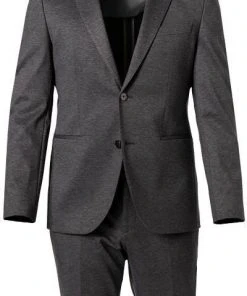 BOSS Anzug Jasper-Leon 50460586+2601/030 Regular Fit, Jersey halbgefüttert, Grau meliert, Mittelgrau -Anzüge & Westen Verkäufe 375027 norm2