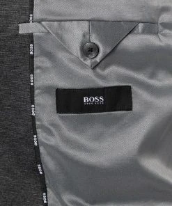BOSS Anzug Jasper-Leon 50460586+2601/030 Regular Fit, Jersey halbgefüttert, Grau meliert, Mittelgrau -Anzüge & Westen Verkäufe 375027 norm5