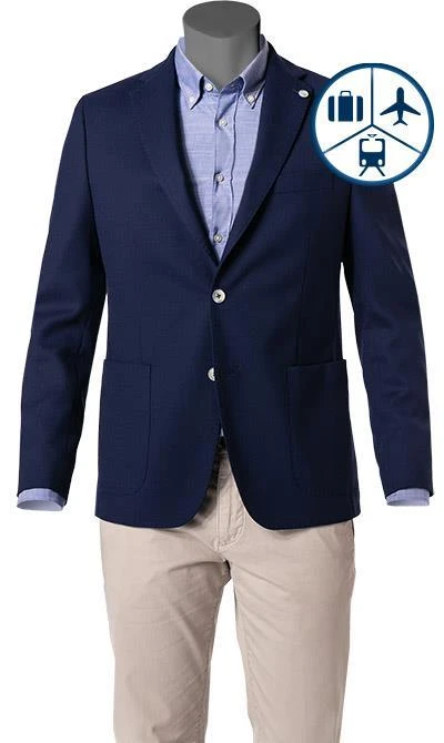 DIGEL Sakko 2-Knopf Edward-TR 120337/99236/24 Reise-Sakko, Modern Fit, Woll-Stretch halbgefüttert, Tintenblau 4 DIGEL Sakko 2-Knopf Edward-TR 120337/99236/24 Reise-Sakko, Modern Fit, Woll-Stretch halbgefüttert, Tintenblau – Bild 2