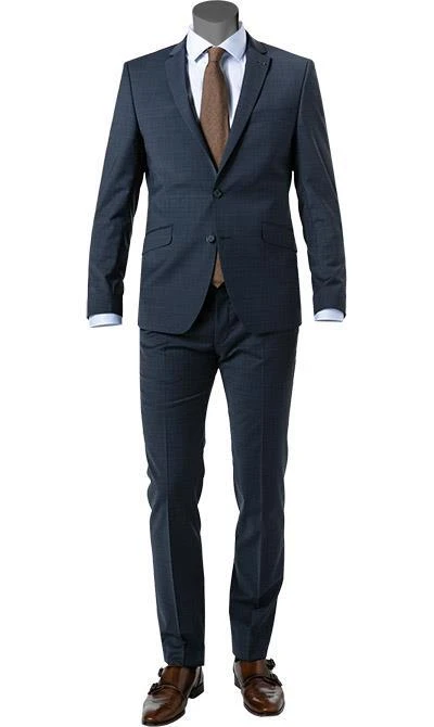 DIGEL Anzug Allan-Apollo 128001+118001/99725/22 Slim Fit, Schurwoll-Stretch, Dunkelblau meliert, Dunkelblau 4 DIGEL Anzug Allan-Apollo 128001+118001/99725/22 Slim Fit, Schurwoll-Stretch, Dunkelblau meliert, Dunkelblau – Bild 2