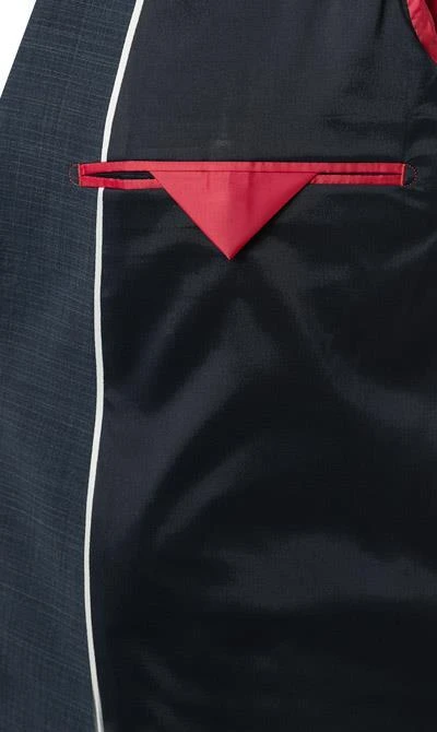 DIGEL Anzug Allan-Apollo 128001+118001/99725/22 Slim Fit, Schurwoll-Stretch, Dunkelblau meliert, Dunkelblau 8 DIGEL Anzug Allan-Apollo 128001+118001/99725/22 Slim Fit, Schurwoll-Stretch, Dunkelblau meliert, Dunkelblau – Bild 6