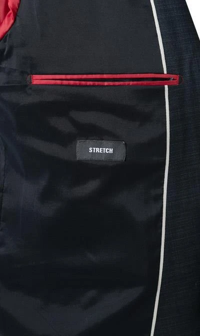 DIGEL Anzug Allan-Apollo 128001+118001/99725/22 Slim Fit, Schurwoll-Stretch, Dunkelblau meliert, Dunkelblau 9 DIGEL Anzug Allan-Apollo 128001+118001/99725/22 Slim Fit, Schurwoll-Stretch, Dunkelblau meliert, Dunkelblau – Bild 7