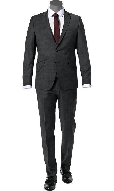 DIGEL Anzug Allan-Apollo 128001+118001/99725/42 Slim Fit, Schurwoll-Stretch, Graphit meliert, Graphit 4 DIGEL Anzug Allan-Apollo 128001+118001/99725/42 Slim Fit, Schurwoll-Stretch, Graphit meliert, Graphit – Bild 2