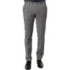 DIGEL Hose Nanno110141/99727/45 Extra Slim Fit, Viskose-Stretch, Grau kariert , Mittelgrau