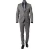 DIGEL Nate-Nanno 120296+110141/99727/45 Anzug, Extra Slim Fit, Viskose-Stretch, Grau kariert , Mittelgrau