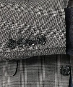 DIGEL Nate-Nanno 120296+110141/99727/45 Anzug, Extra Slim Fit, Viskose-Stretch, Grau kariert , Mittelgrau -Anzüge & Westen Verkäufe 375081 norm4