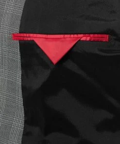 DIGEL Nate-Nanno 120296+110141/99727/45 Anzug, Extra Slim Fit, Viskose-Stretch, Grau kariert , Mittelgrau -Anzüge & Westen Verkäufe 375081 norm5