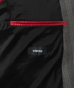 DIGEL Nate-Nanno 120296+110141/99727/45 Anzug, Extra Slim Fit, Viskose-Stretch, Grau kariert , Mittelgrau -Anzüge & Westen Verkäufe 375081 norm6