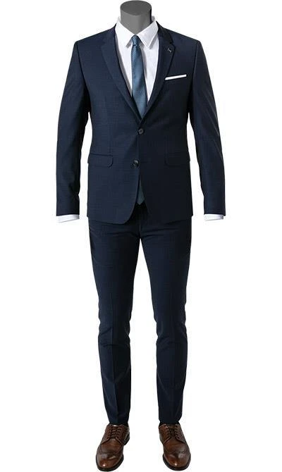 DIGEL Anzug Nate-Nanno 120296+110141/99714/22 Extra Slim Fit, Mikrofaser-Stretch, Tintenblau , Tintenblau 4 DIGEL Anzug Nate-Nanno 120296+110141/99714/22 Extra Slim Fit, Mikrofaser-Stretch, Tintenblau , Tintenblau – Bild 2