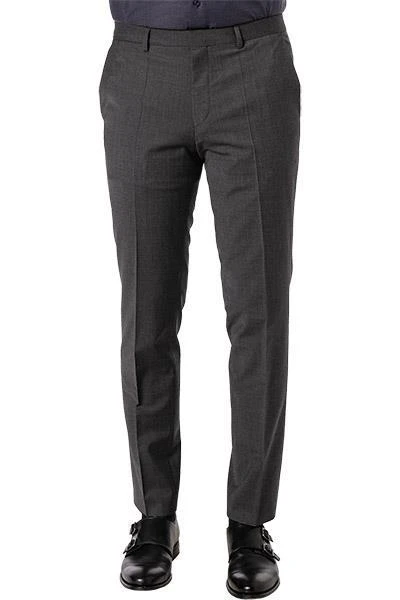 HUGO Hose Hesten 50446520/028 Extra Slim Fit, Schurwoll-Stretch, Grau meliert, Grau 4 HUGO Hose Hesten 50446520/028 Extra Slim Fit, Schurwoll-Stretch, Grau meliert, Grau – Bild 2