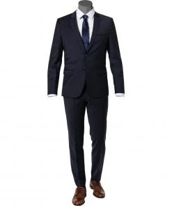 HUGO Anzug Arti-Hesten 50446523+520/405 Extra Slim Fit, Schurwoll-Stretch, Nachtblau