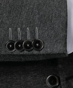 DIGEL Anzug Edison-Sergio 120163+110219/99770/40 Modern Fit, Jersey waschbar, Asphaltgrau meliert, Asphaltgrau -Anzüge & Westen Verkäufe 375112 norm4