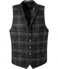 ROY ROBSON Weste 005055331708300/H310 Schurwolle, Grün-blau kariert, Grün-blau
