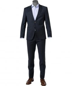 BOSS Anzug Jasper-Leon 50460471+465/404 Regular Fit, Schurwoll-Stretch, Dunkelblau