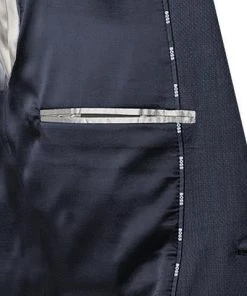 BOSS Anzug Jasper-Leon 50460471+465/404 Regular Fit, Schurwoll-Stretch, Dunkelblau -Anzüge & Westen Verkäufe 376859 norm6