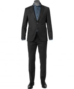 BOSS Anzug Jasper-Leon 50460471+465/061 Regular Fit, Schurwoll-Stretch, Anthrazit