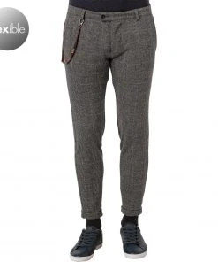 CG Hose Clow 12-009J3/239333/82 Jersey, Navy-braun kariert, Navy-braun