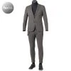 CG Anzug Cirk SV-Clow 12-009J3/225352+239333/82 Slim Fit, Jersey, Navy-braun kariert, Navy-braun
