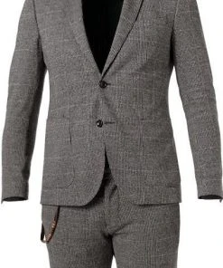 CG Anzug Cirk SV-Clow 12-009J3/225352+239333/82 Slim Fit, Jersey, Navy-braun kariert, Navy-braun -Anzüge & Westen Verkäufe 377661 norm2