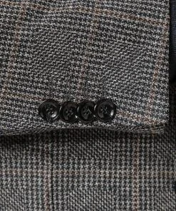 CG Anzug Cirk SV-Clow 12-009J3/225352+239333/82 Slim Fit, Jersey, Navy-braun kariert, Navy-braun -Anzüge & Westen Verkäufe 377661 norm4